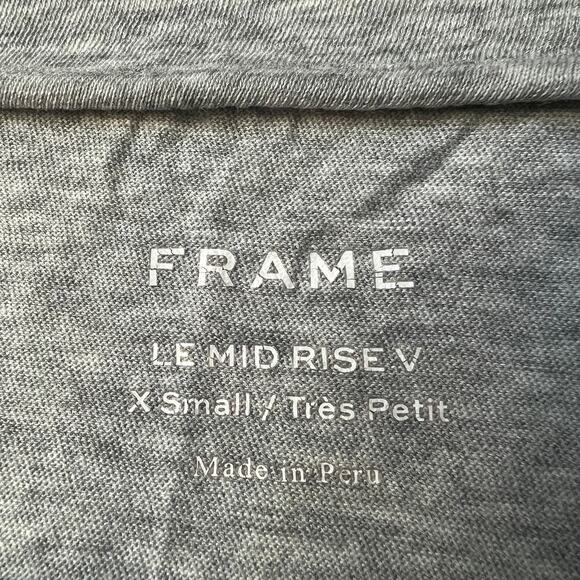 Frame Le Mid Rise Vneck Tank Top in Gris Heather Size XS - Picture 4 of 6